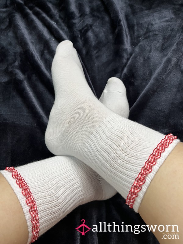 Worn White Socks After Daily Use 💕