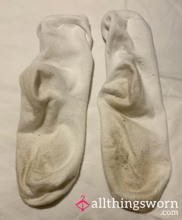 Worn White Socks-Full Day