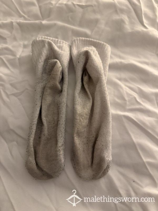 Worn White Socks - High Step Count
