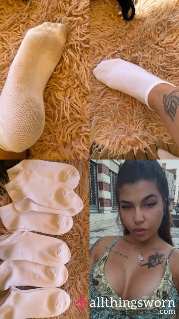 🤍  Worn White Socks – Intimate & Exclusive