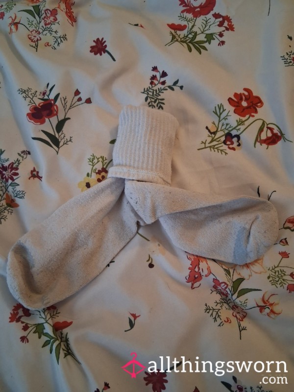 Worn White Socks 🤍 Soft, Used & Perfectly Broken In