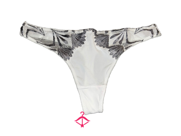 Worn White Thong
