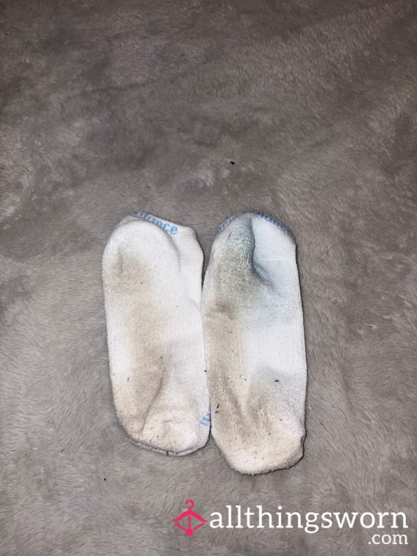 Worn White Trainer Socks