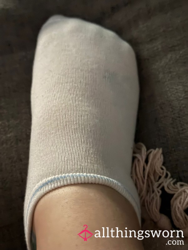 Worn White Trainer Socks  - Custom Orders - Extra Dirty