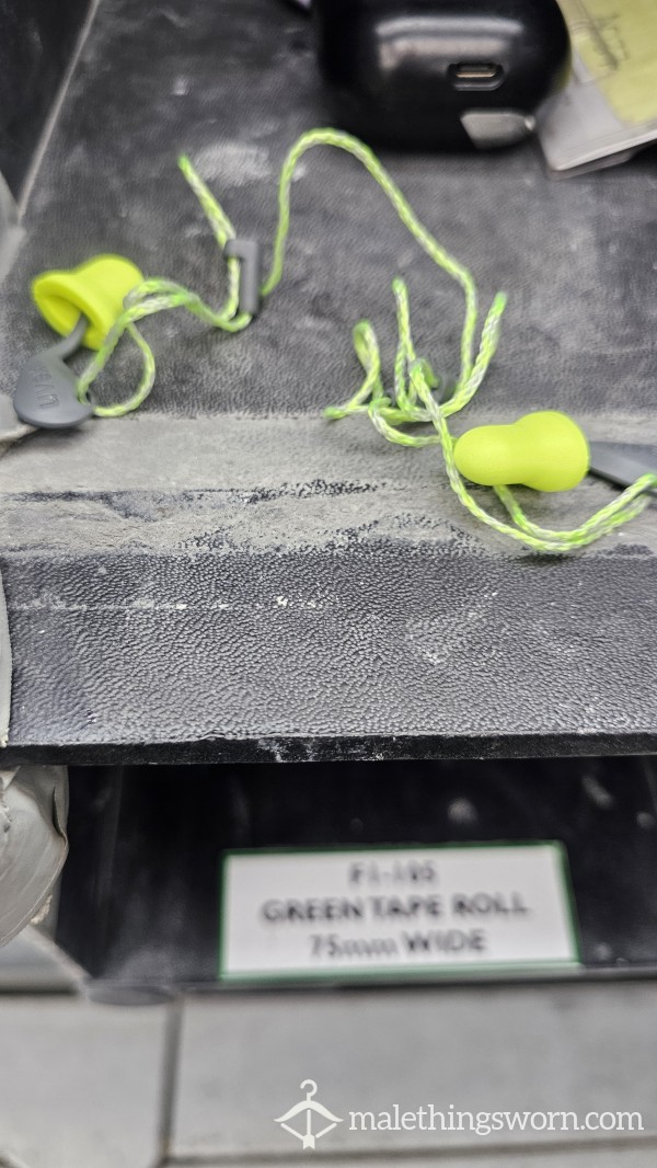 Worn Work Protective Ear Plugs