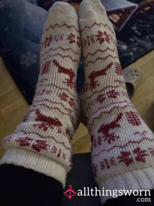 Worn Xmas Socks