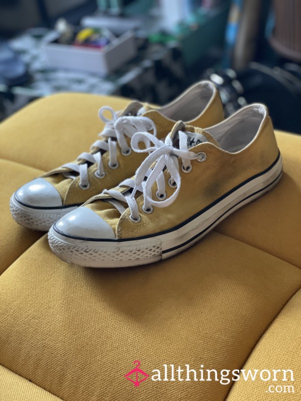 Worn Yellow Chuck Taylor Converse