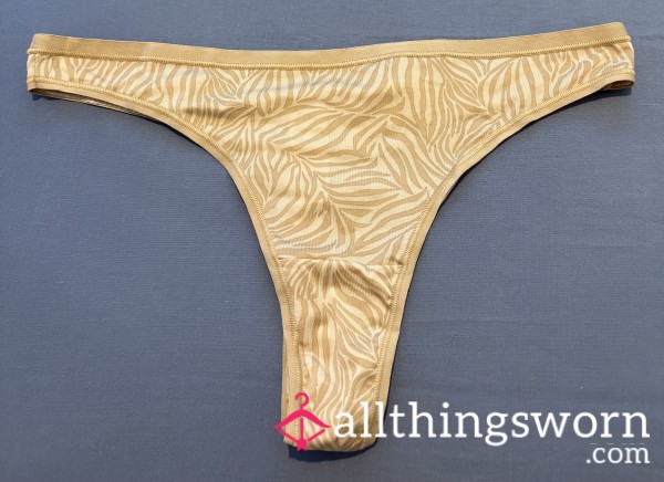 Worn Zebra Print Thong