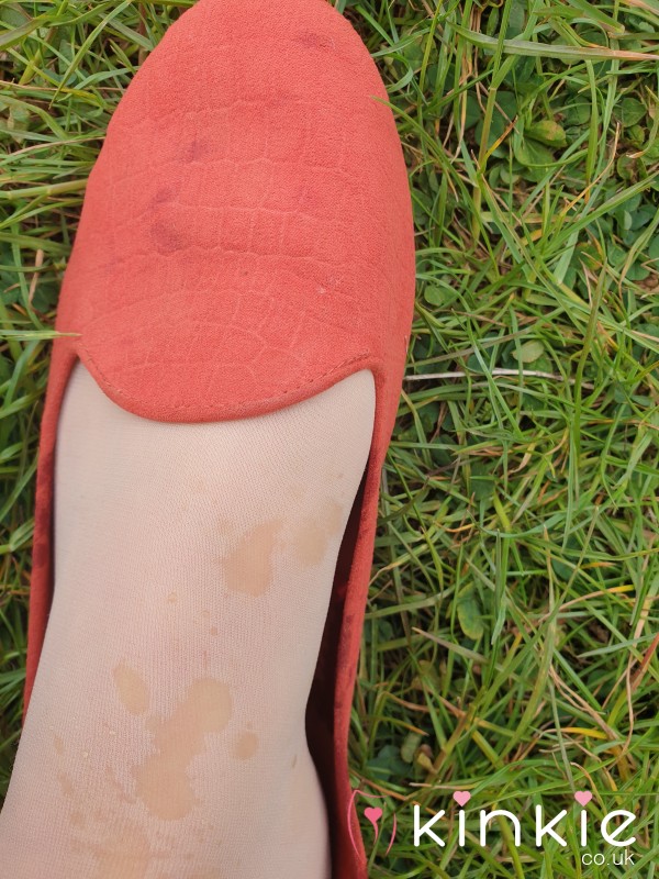 Trashed Dogpi*s Suedette Pumps & Nylon Footsies