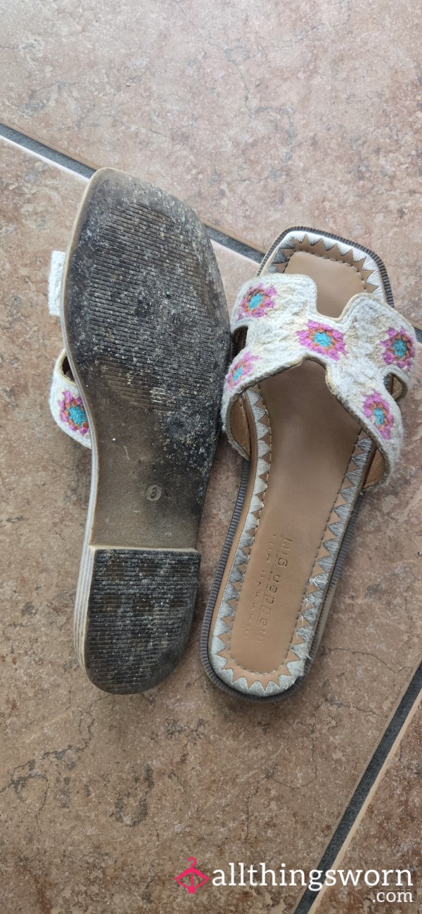 Worship My Stinky Crusty Summer Sandals