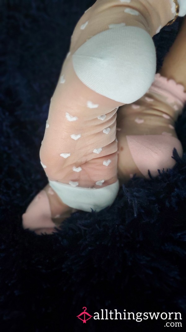 💋Wrap These Around Your C*ck 🍆 Soft Nylon Socks🧸 Pastel Blue,pink,lavender🍼🥰