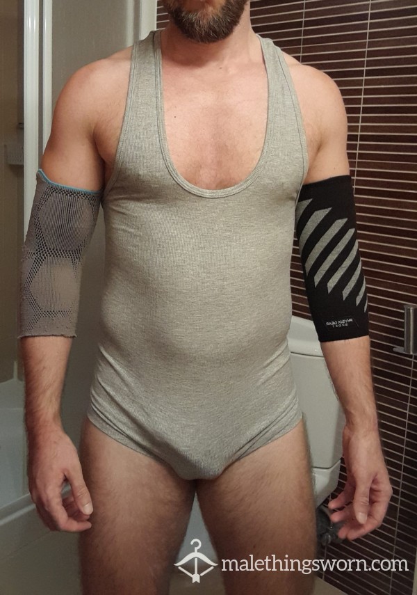 Wrestling Singlet Grey Spandex