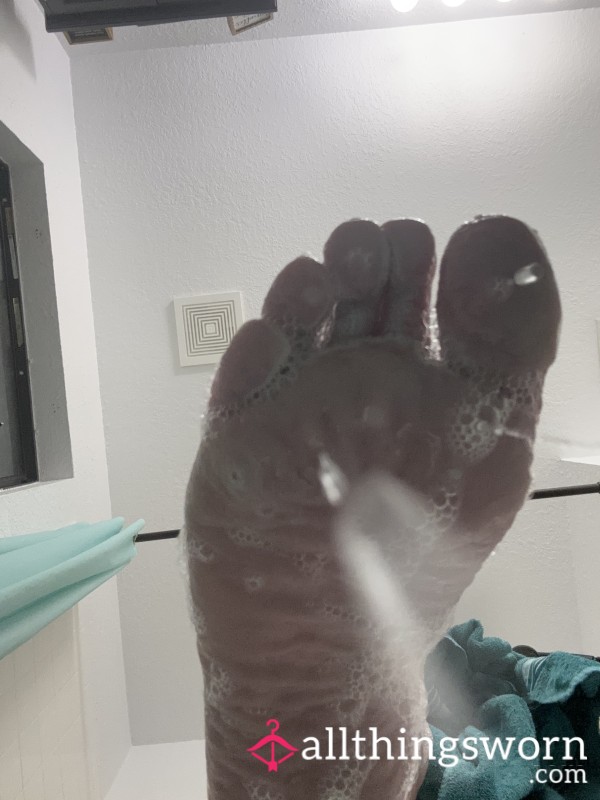 Wrinkled After Bath Feet