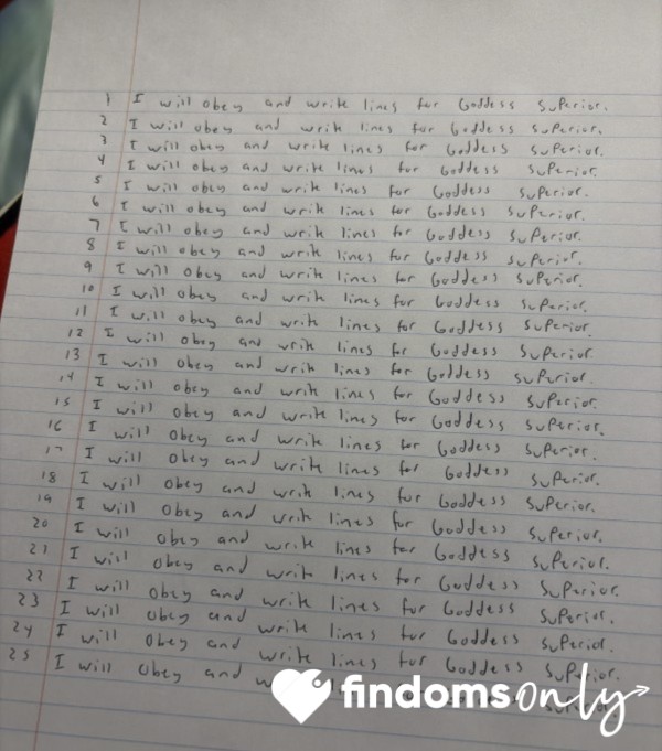 Write Lines For Goddess Superior👑