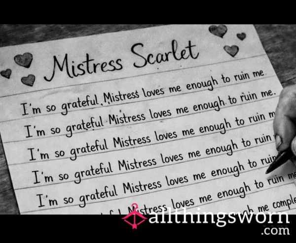 Write Lines For Your Mistress