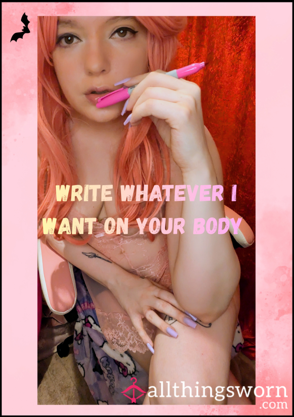 Write On Your Body For Miss 🖊️🩷