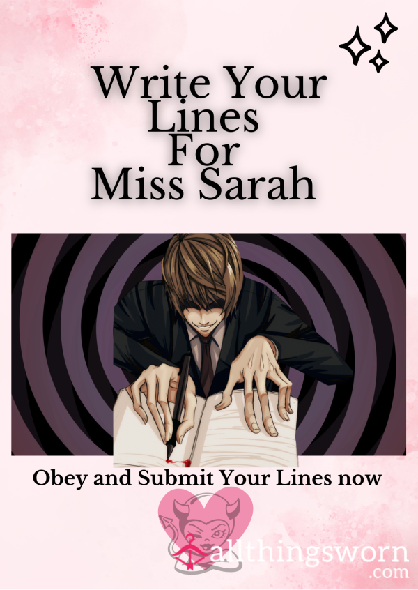 Write Your Lines For Miss 📝