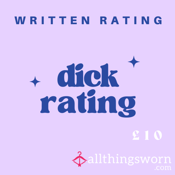 Written D*ck Rating 🍆💦