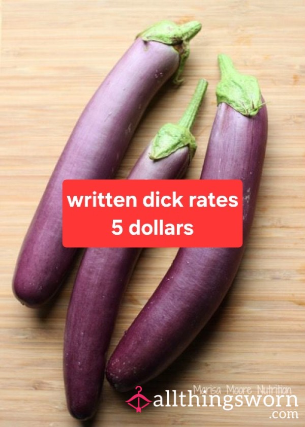 Written D*ck Rates