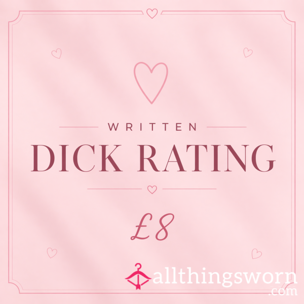 WRITTEN D*ck RATING