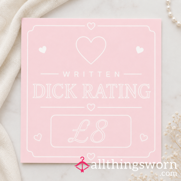 WRITTEN D*ck RATING