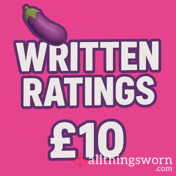 Written D*ck Rating🍆