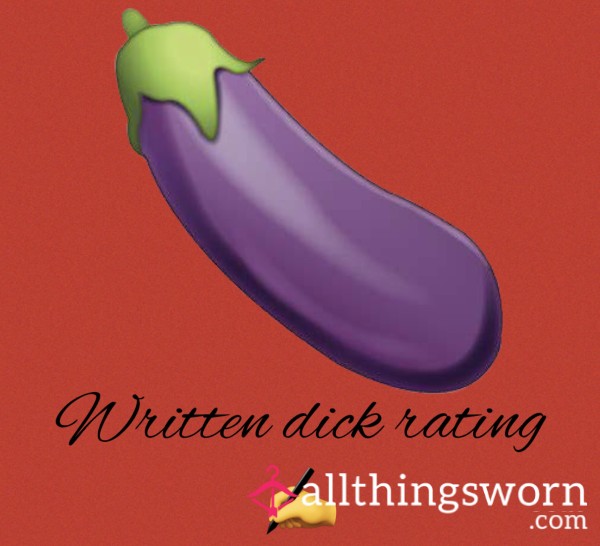 D*ck Rating Written ✍️💦