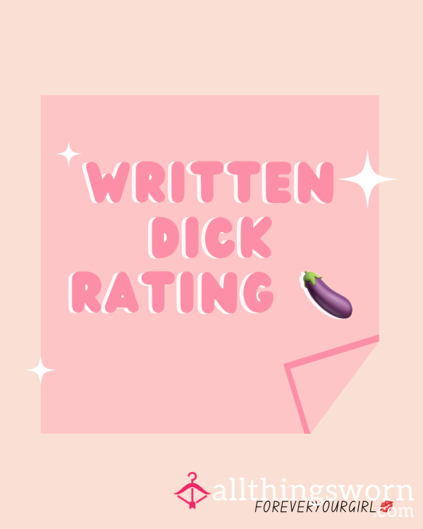 Written D*ck Rating!