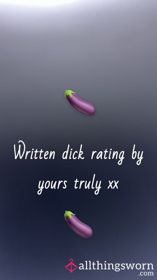 Written D*ck Rating