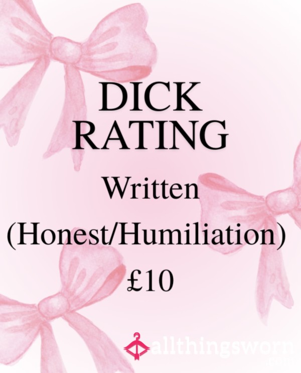 Written D*ck Rating From Your Goddess✨