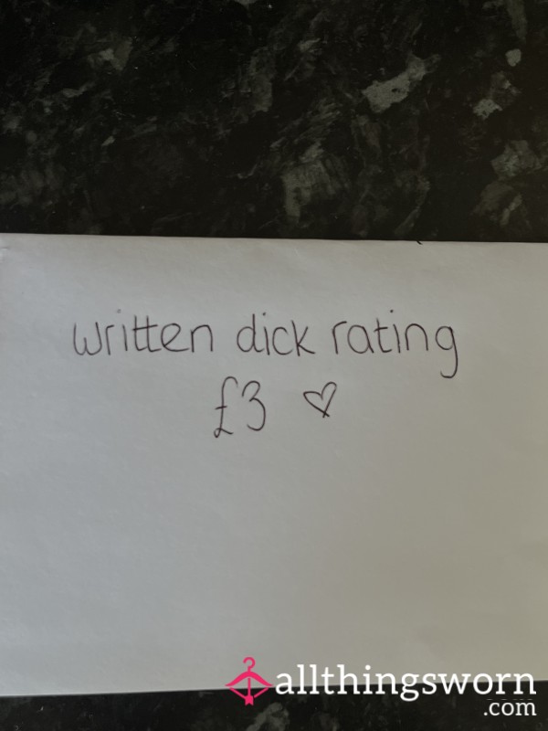 Written D*ck Rating- Just Ask If You Want My Boyfriend To Rate It Too❤️