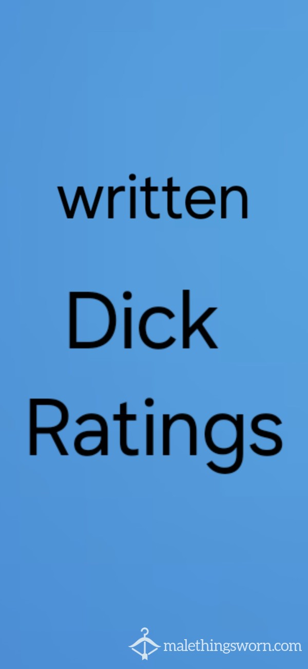Written D*ck Ratings
