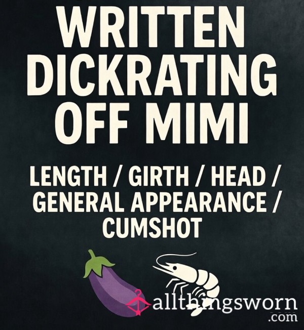 Written D*ckrating🍆🍤