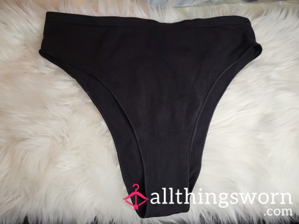 XL PINK Black Brazilian Panties
