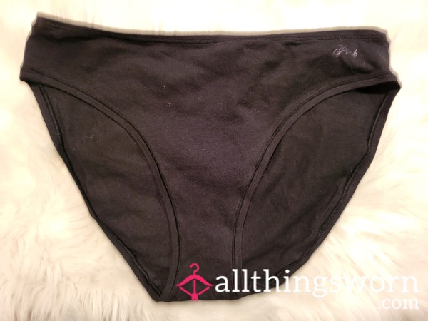 XL PINK Black Cotton Briefs - 1 Save