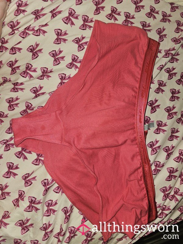 Xl Pink Boyshort Panties With 3 Day Wear