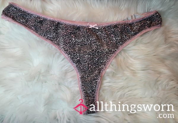 XL Pink Cheetah Thong - 3 Saves