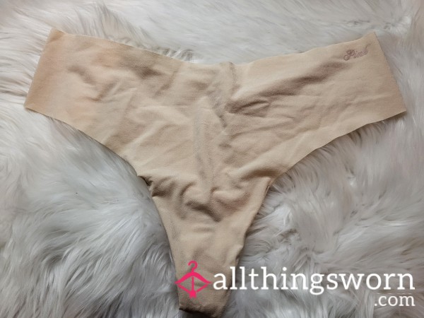 XL PINK Nude No Show Thong