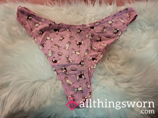 XL PINK Puppy Thong - 1 Save