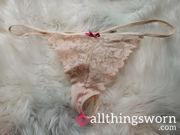 XL Tiny Pink Lace Gstring - 2 Saves