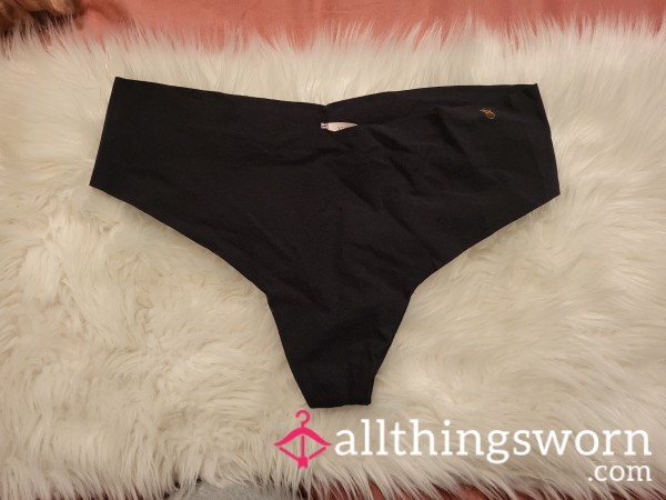 XL Victoria Secret Black No Show Thong - 1 Save