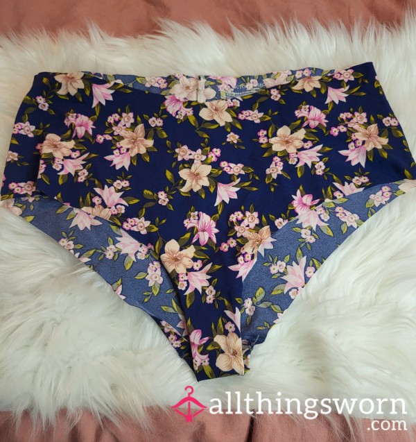 Xl Victoria Secret No Show Flor*l Cheeky Panties - 1 Save
