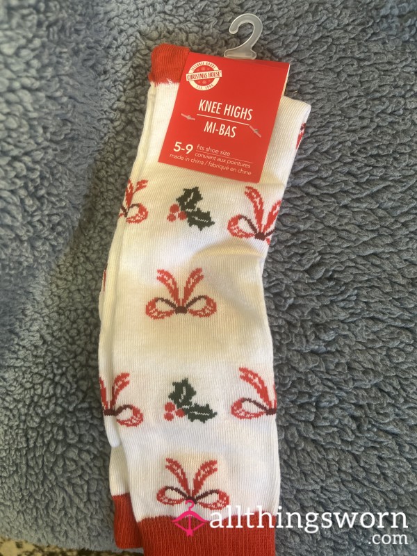 Xmas Knee High Socks