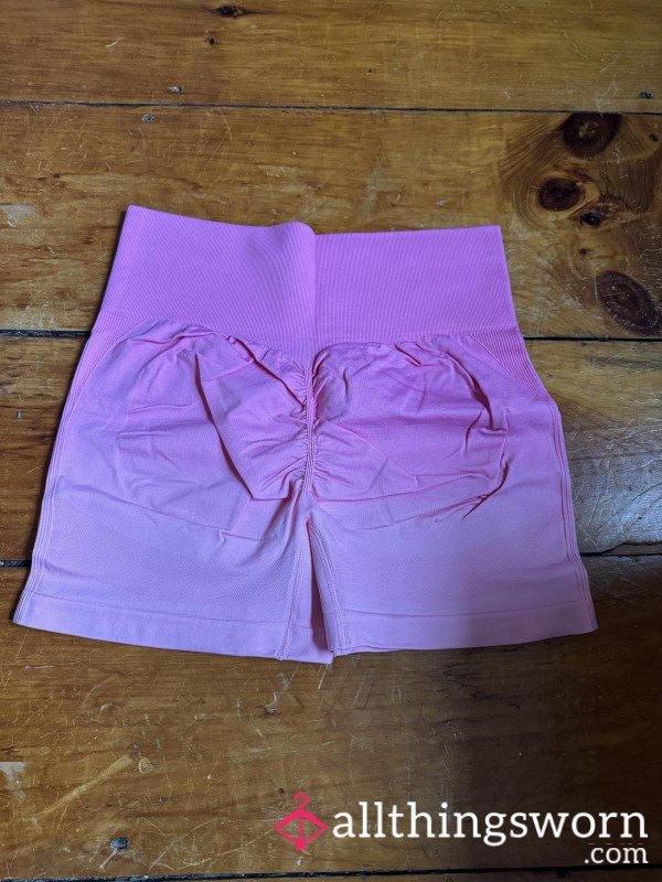 Scrunch Booty Gym Shorts - XXL Pink Ombré