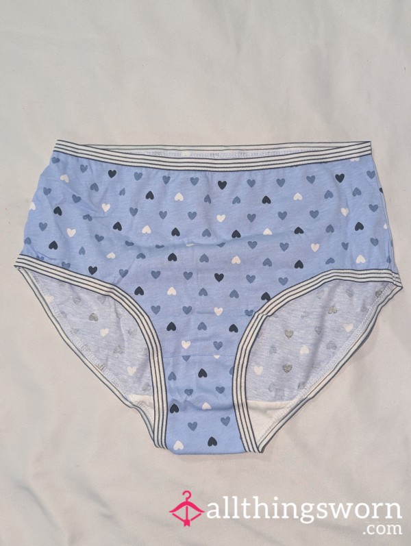 Y2K Blue Heart Pattern Briefs