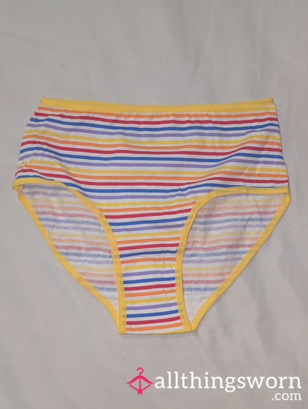 Y2K Multi-Color Stripped - Yellow Band Briefs