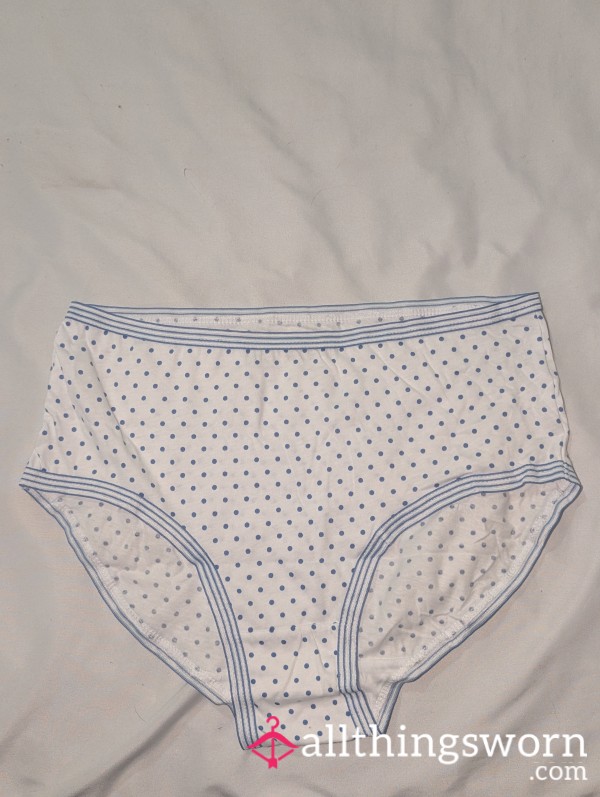 Y2K White Polka-Dot Briefs