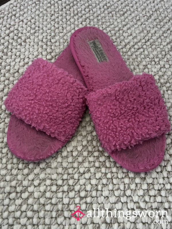 Year Worn Pink Slippers