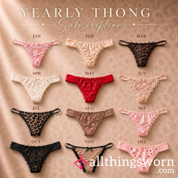 NEW Yearly Thong Subscription ✨ A New Pair Every Month