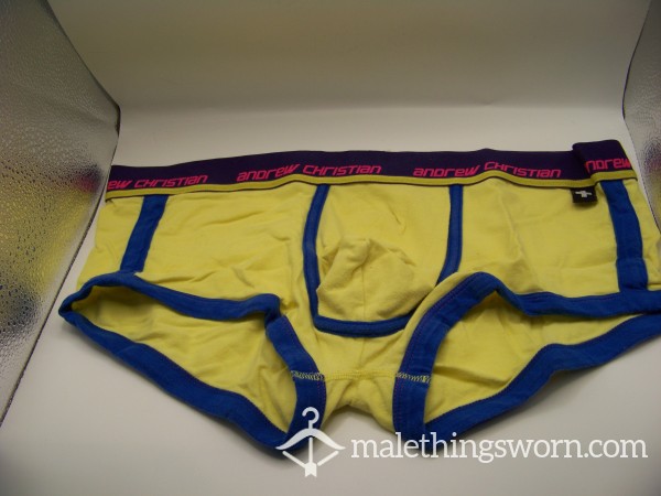 Yellow AC Trunks With Blue Piping Size XL